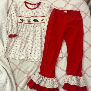Sweet La Rose smocked Christmas outfit - 6